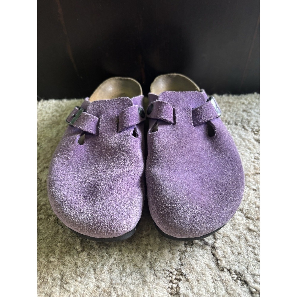 Birkenstock Boston Suede Clogs Purple Women's EU 36 US 5-5.5 Regular Shoes